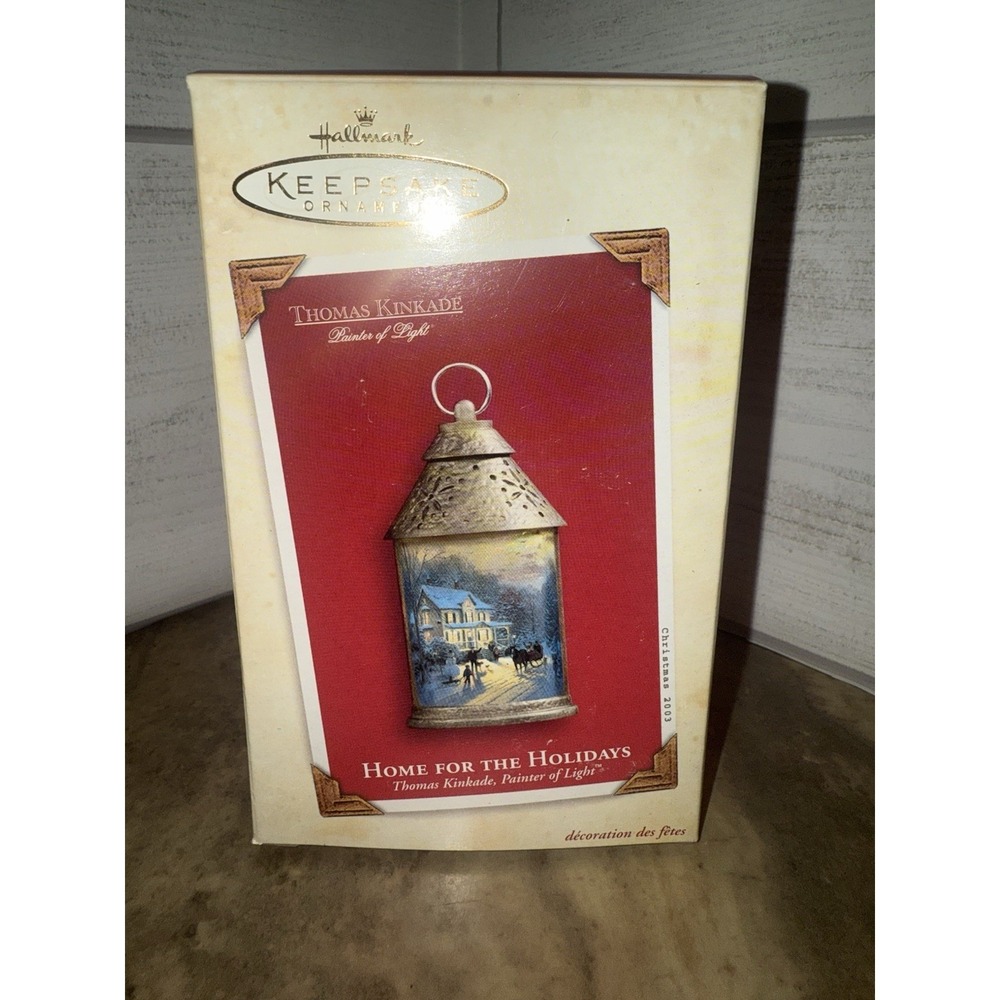 2003 Hallmark Keepsake Ornament Thomas Kinkade Home For‎ The Holidays Light Up